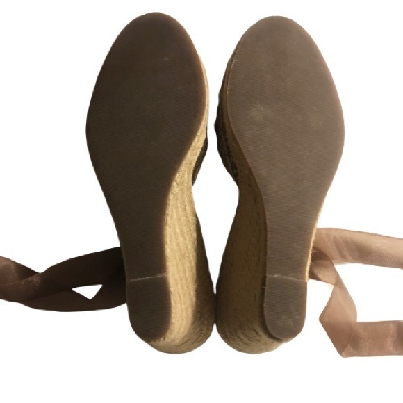 Steve Madden Bommbay Wedges Ankle Wrap Brown 8.5 - Picture 7 of 8